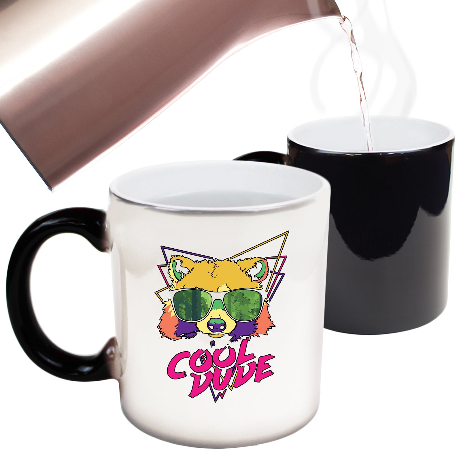 Raccoon Retro Animal - Funny Colour Changing Mug