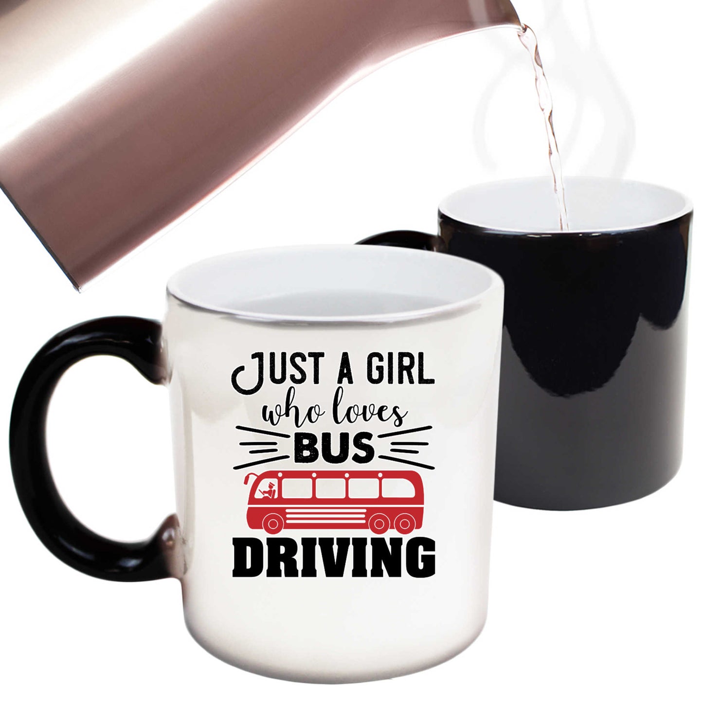 Just A Girl Who Loves Bus Driving Driver - Funny Colour Changing Mug