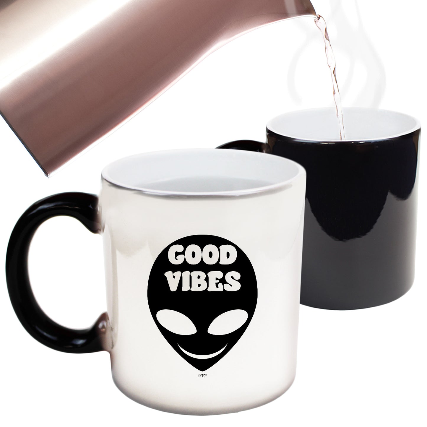 Festival Good Vibes Alien White - Funny Colour Changing Mug