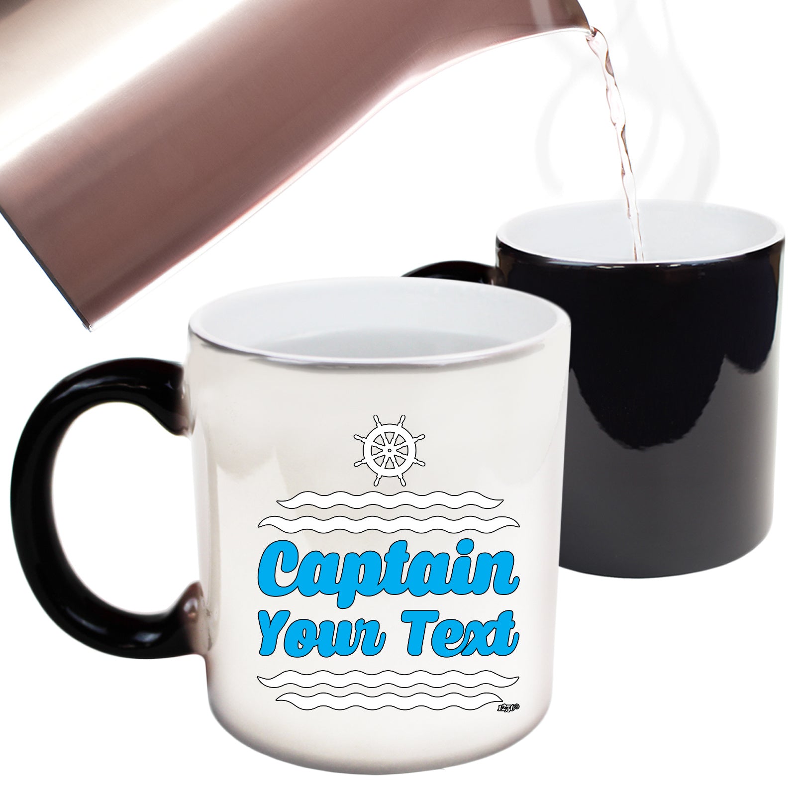 Captain Your Text Personalised - Funny Colour Changing Mug