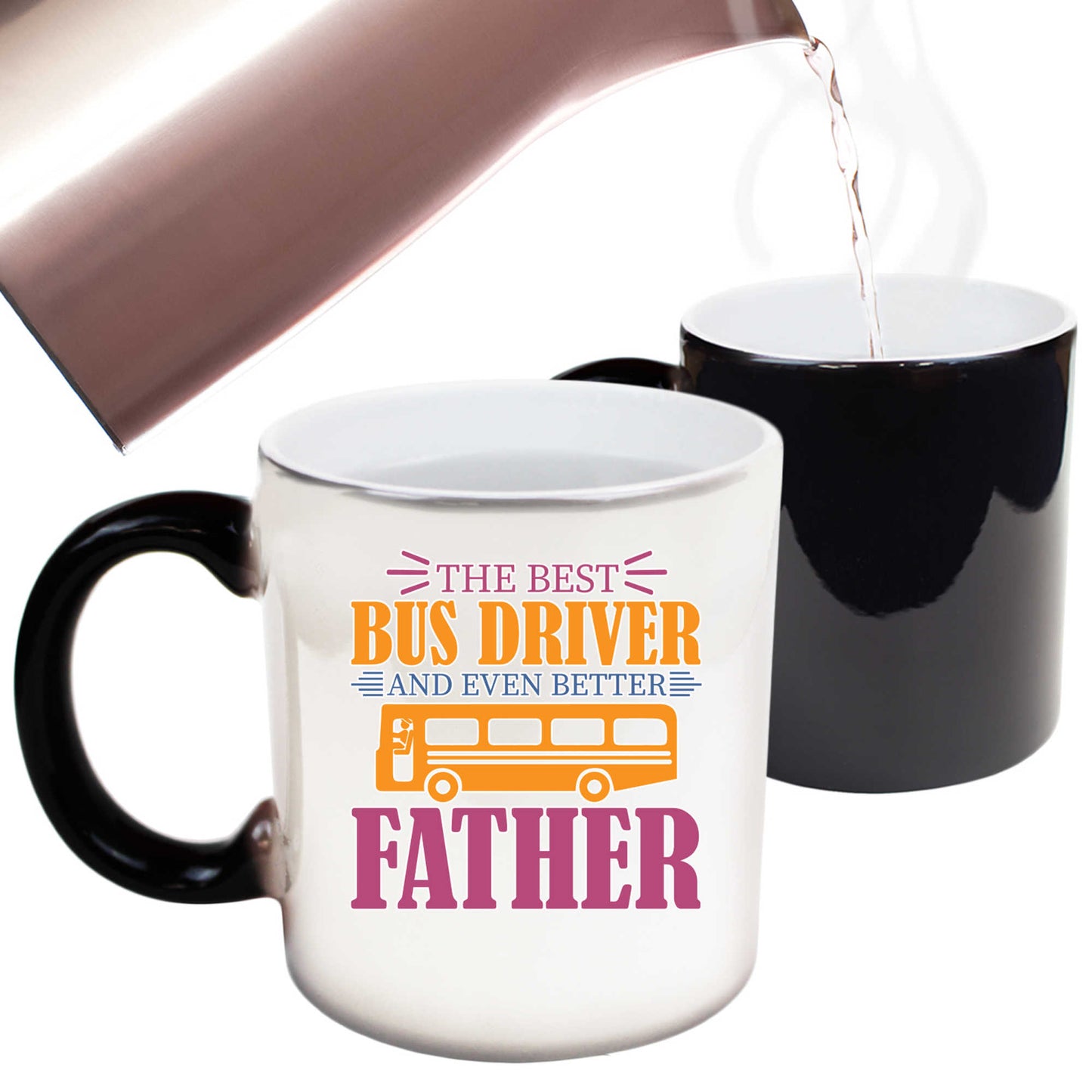 The Best Bus Driver And Even Better Father - Funny Colour Changing Mug