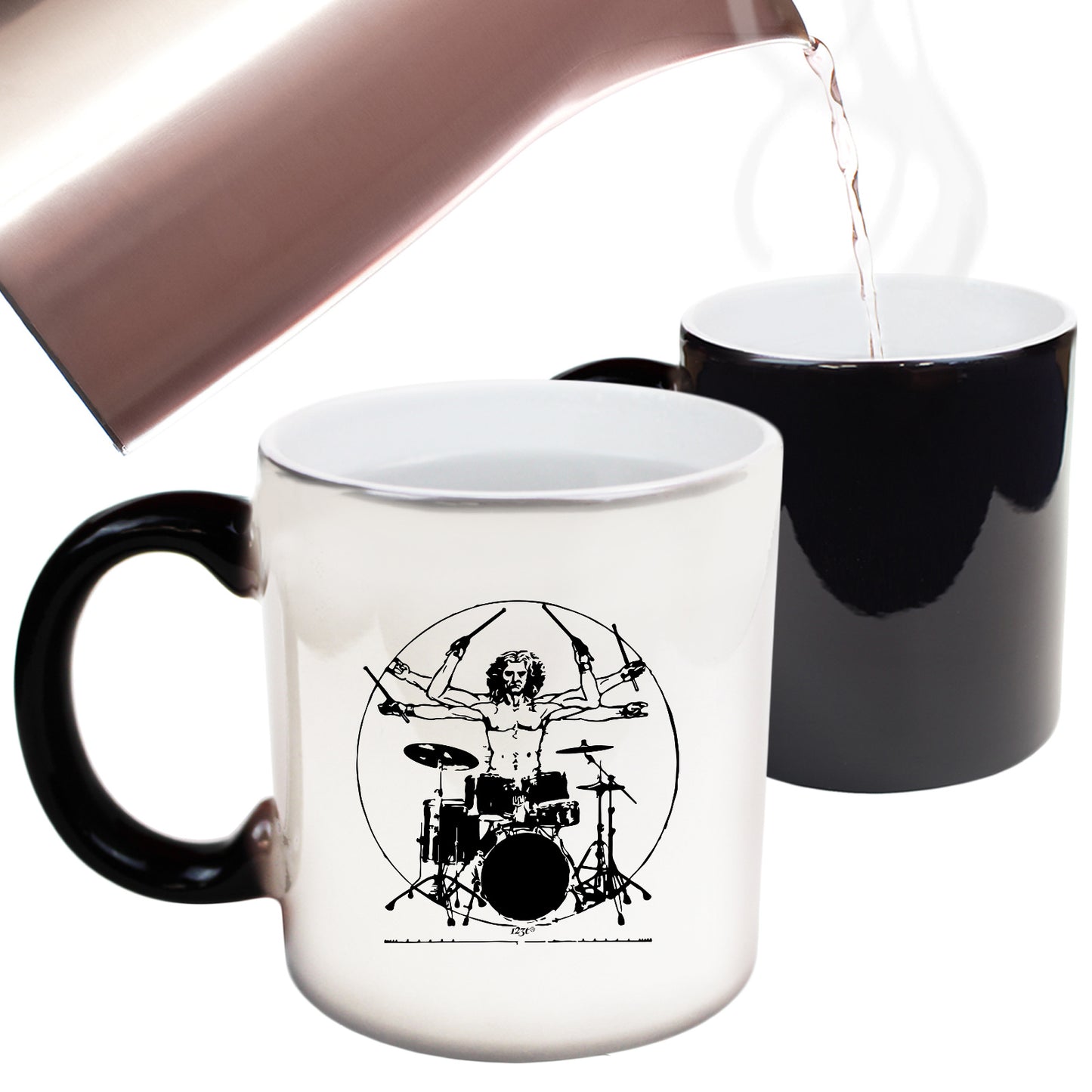 Leonardo Drummer Music White - Funny Colour Changing Mug