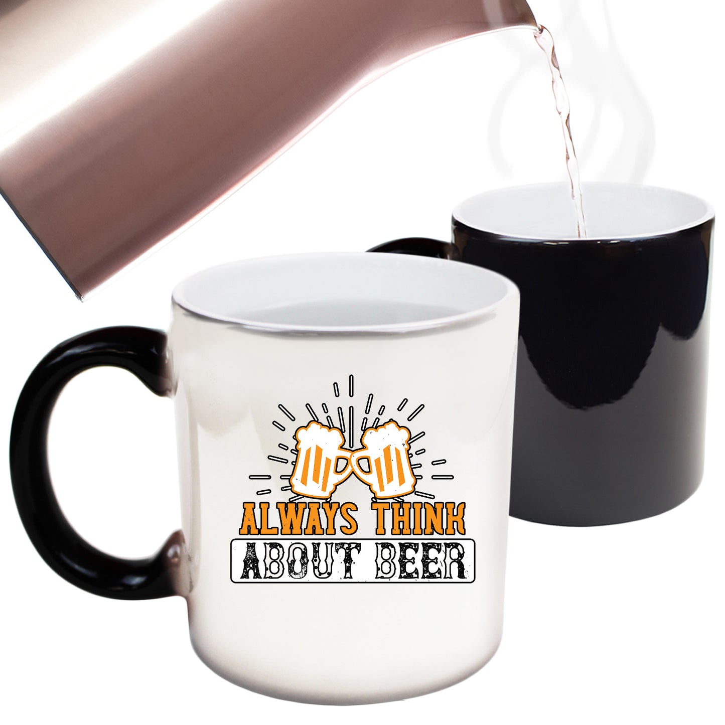 Always Think About Beer - Funny Colour Changing Mug