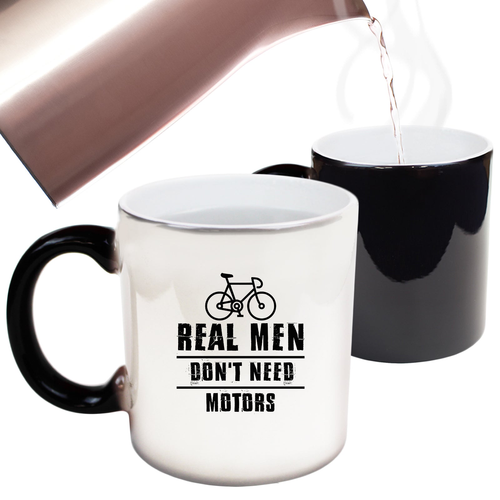 Real Men Dont Need Motors Cycling Bicycle Bike - Funny Colour Changing Mug