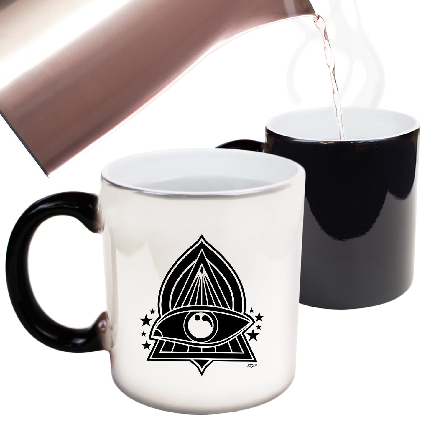 Festival Triangle Eye White - Funny Colour Changing Mug