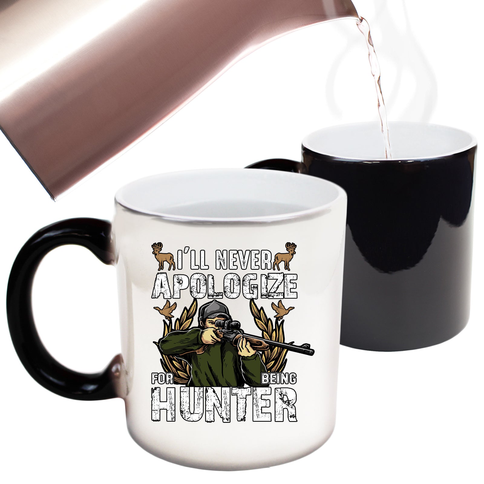 Never Apologize For Being A Hunter Hunting - Funny Colour Changing Mug