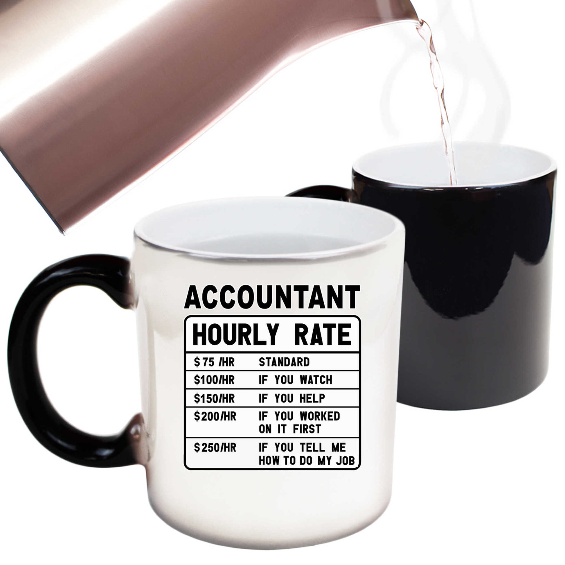 Accountant Hourly Rate - Funny Colour Changing Mug