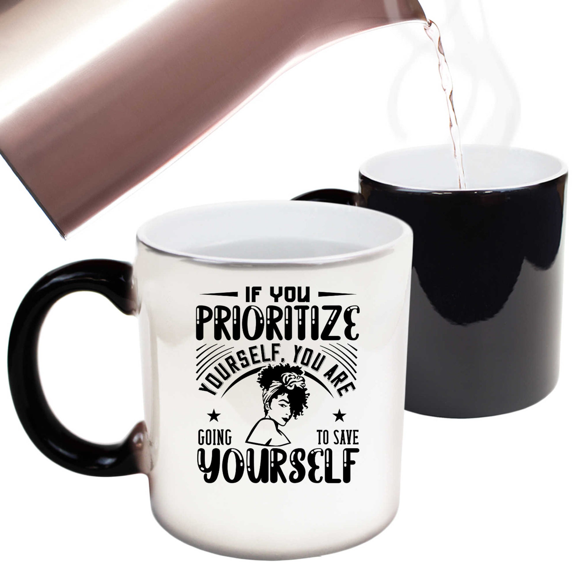 If You Prioritize Yourself Afro - Funny Colour Changing Mug