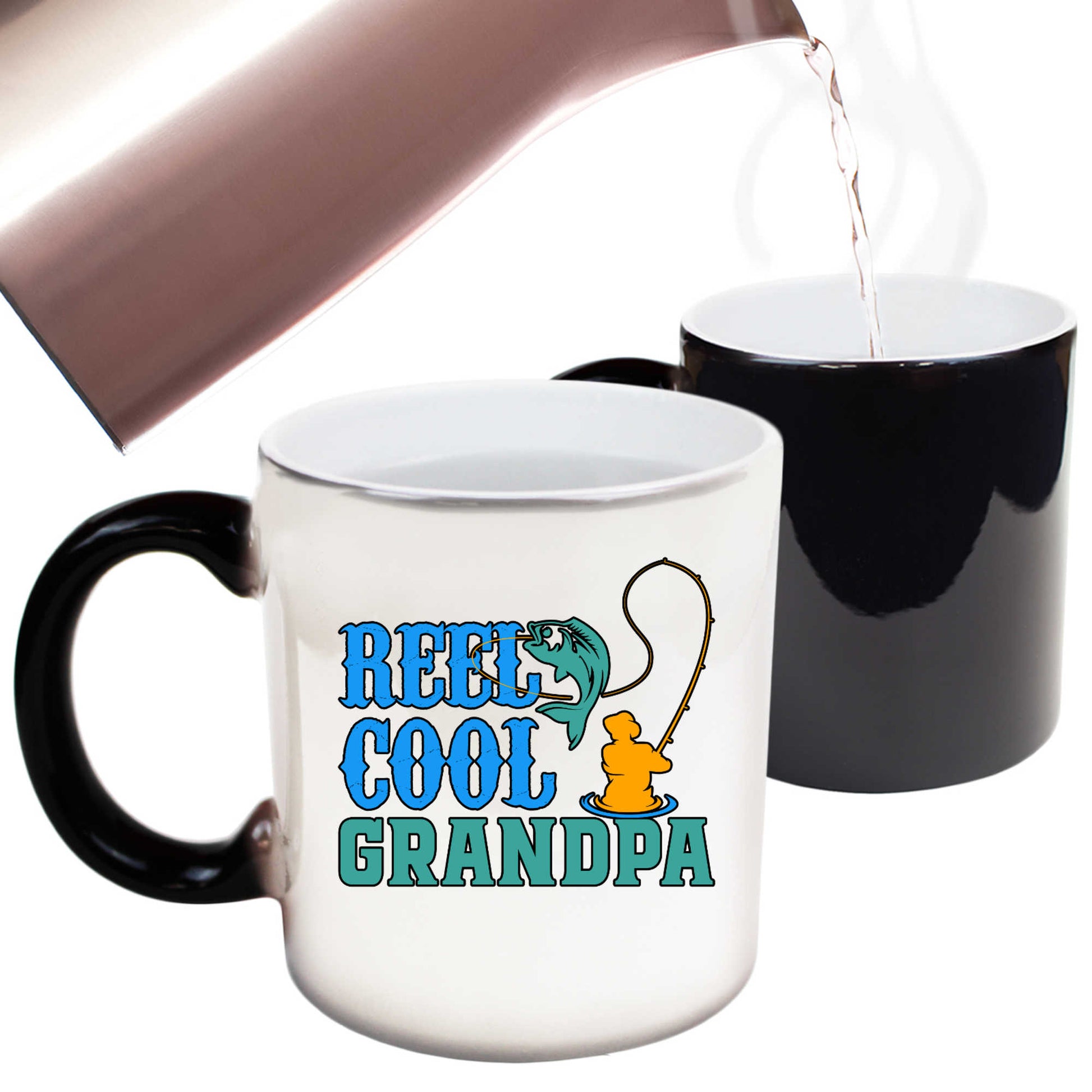 Reel Cool Grandpa Fishing Fish - Funny Colour Changing Mug