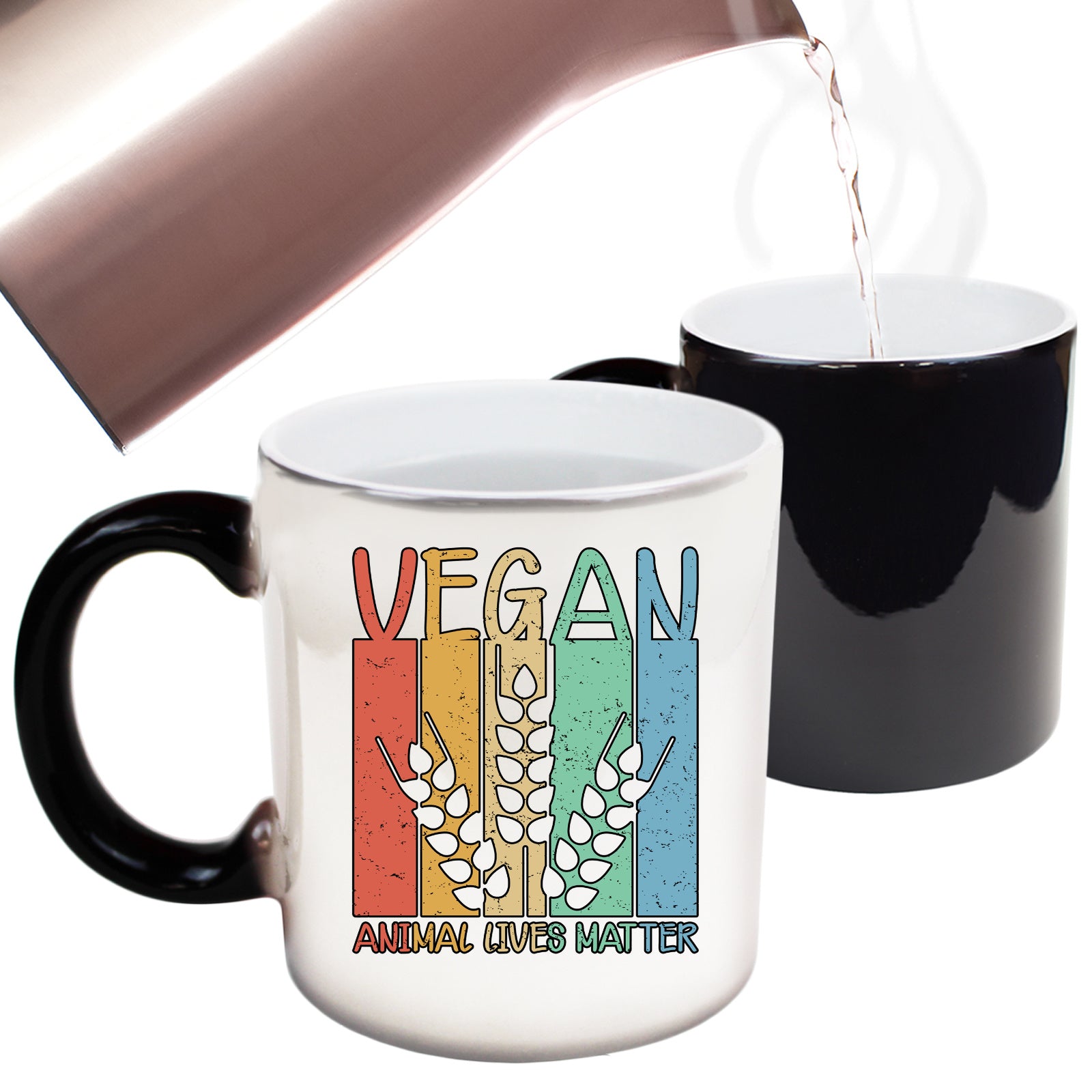 Vegan Animal Lives Matter Food - Funny Colour Changing Mug