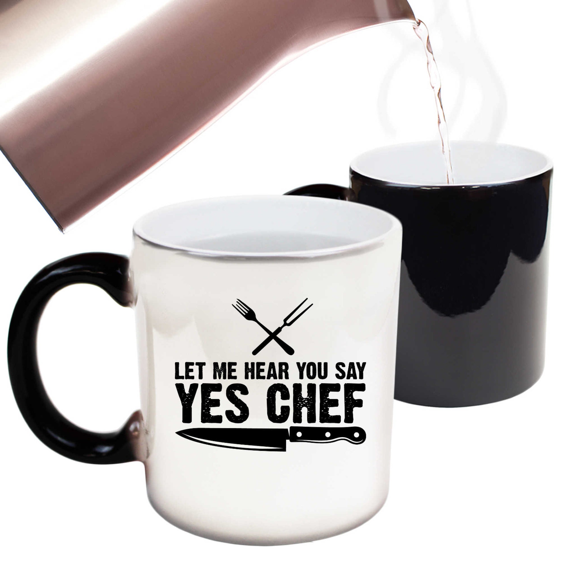 Let Me Hear You Say Yes Chef Cooking - Funny Colour Changing Mug