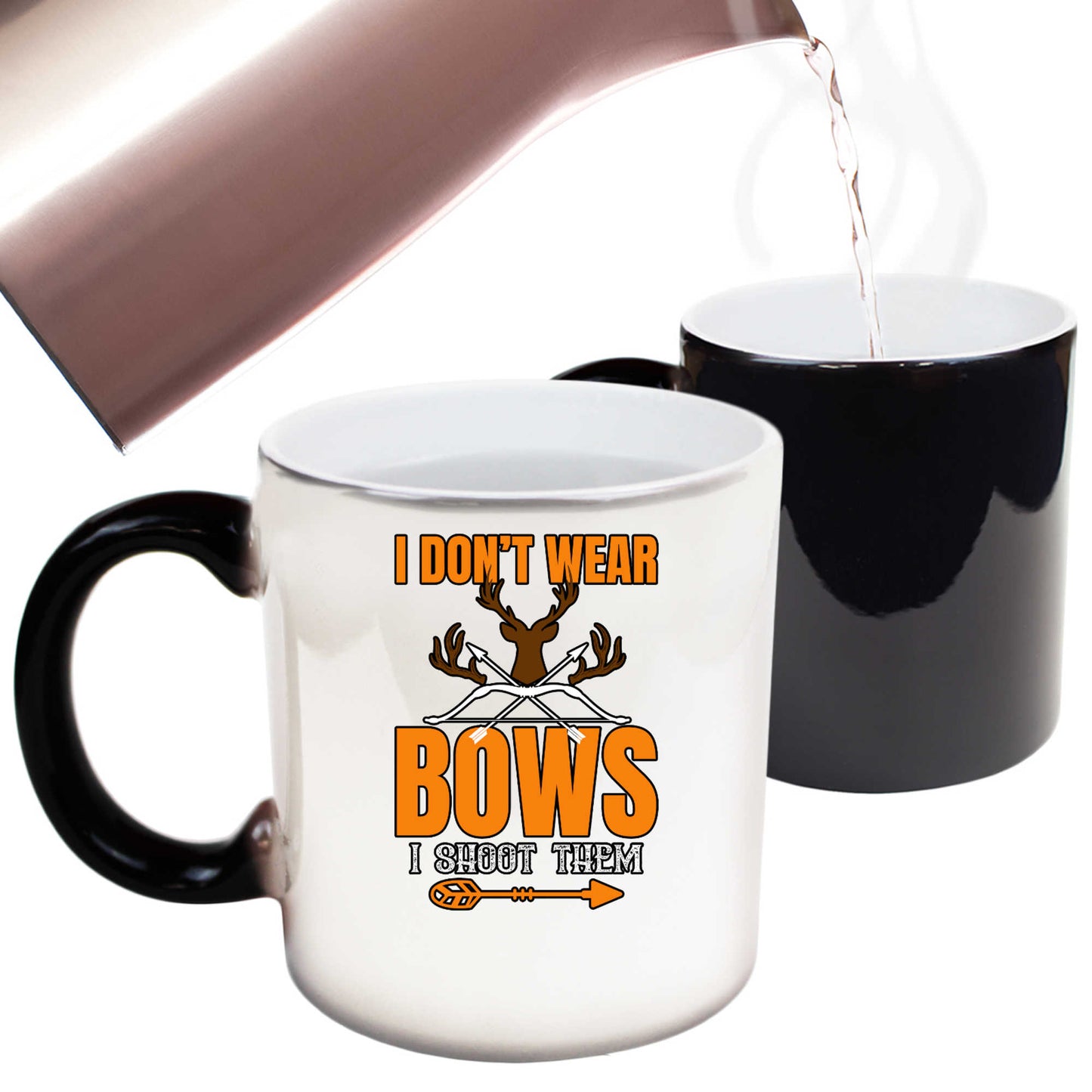 I Dont Wear Bows I Shoot Em V2 - Funny Colour Changing Mug