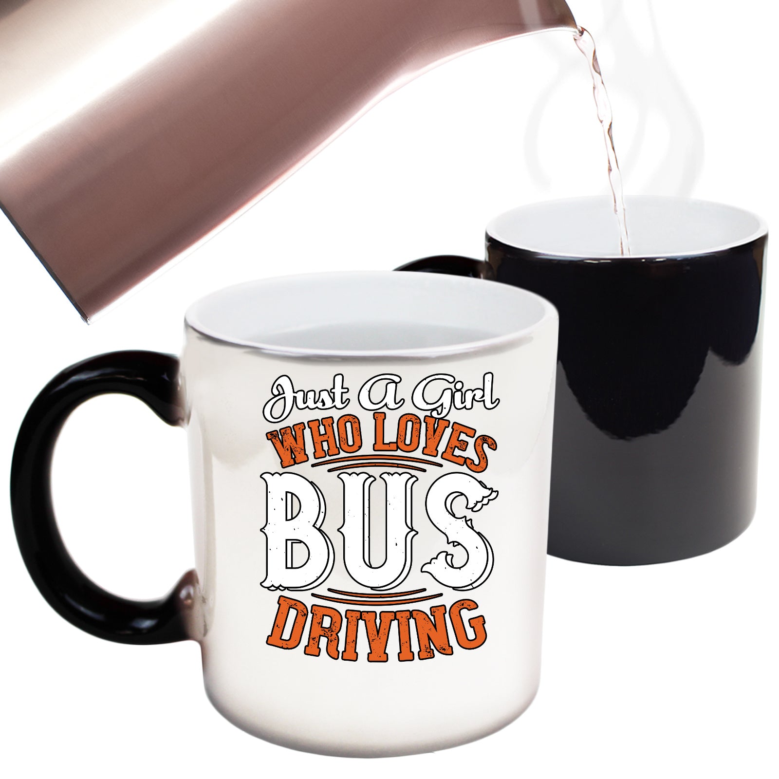 Just A Girl Who Loves Bus Driving - Funny Colour Changing Mug