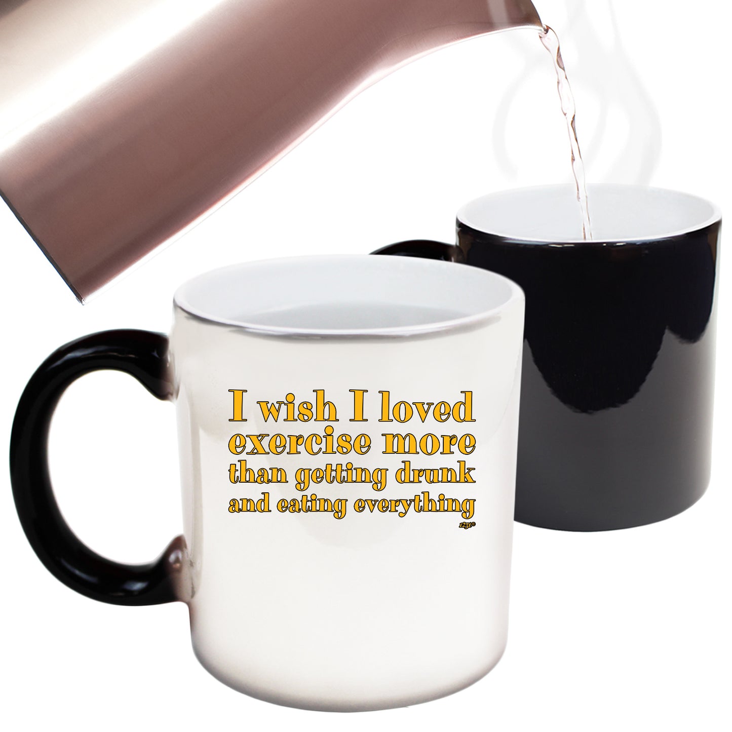 Wish I Loved Excercise More Than Dinking - Funny Colour Changing Mug