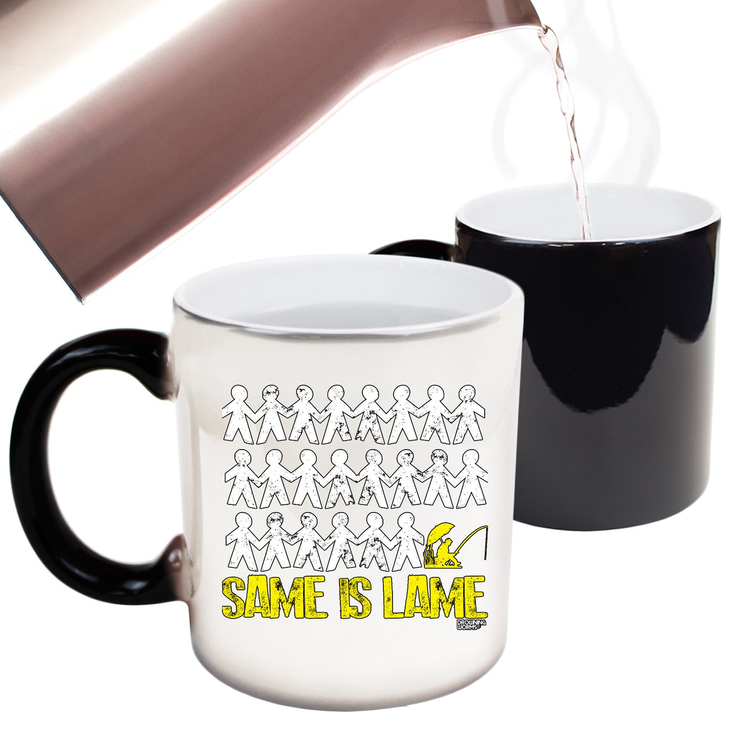 Dw Same Is Lame Fishing - Funny Colour Changing Mug