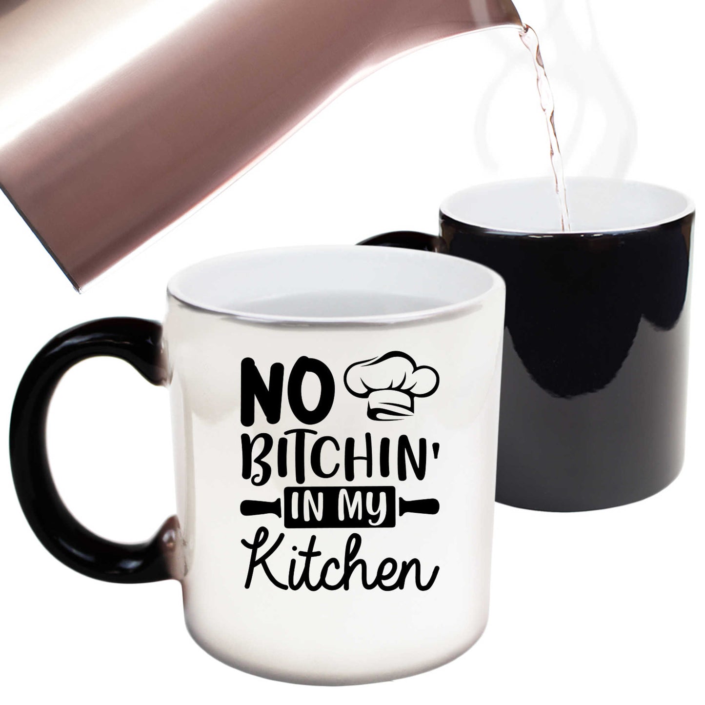 No Bitchin In My Kitchen Chef Cooking - Funny Colour Changing Mug