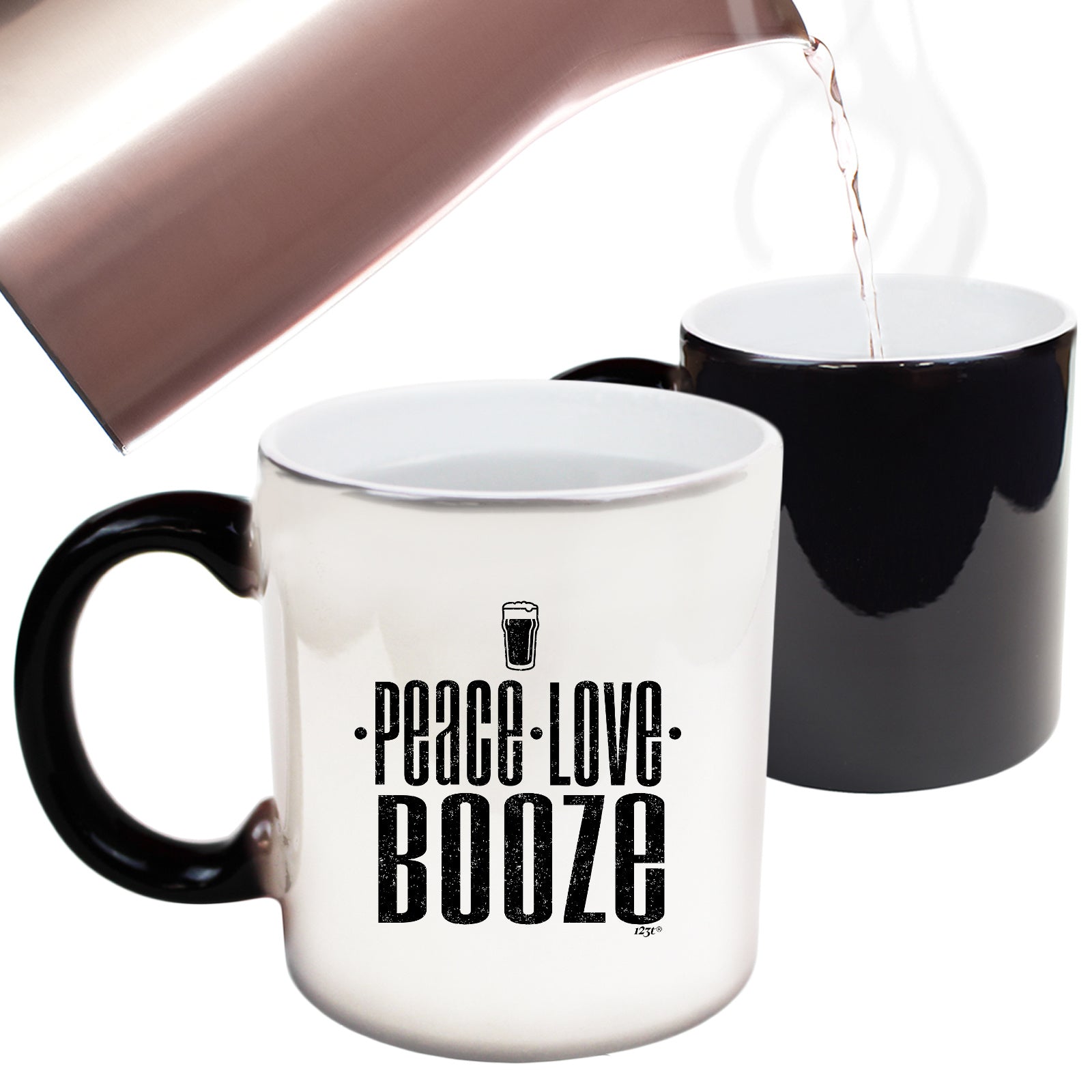 Peace Love Booze - Funny Colour Changing Mug