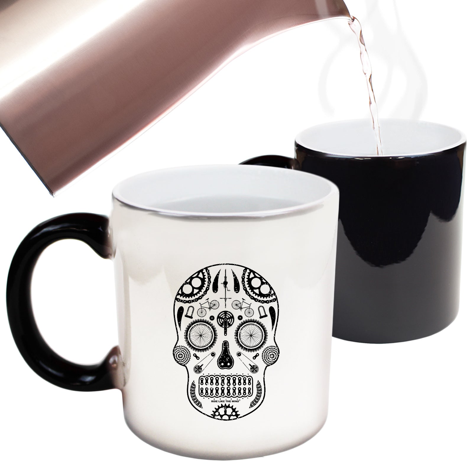 Rltw Cycle Candy Skull - Funny Colour Changing Mug