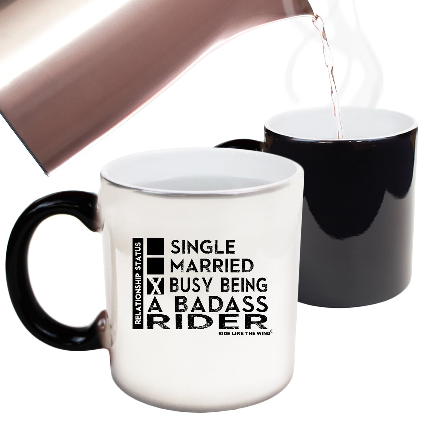 Rltw Relationship Status Badass Rider - Funny Colour Changing Mug