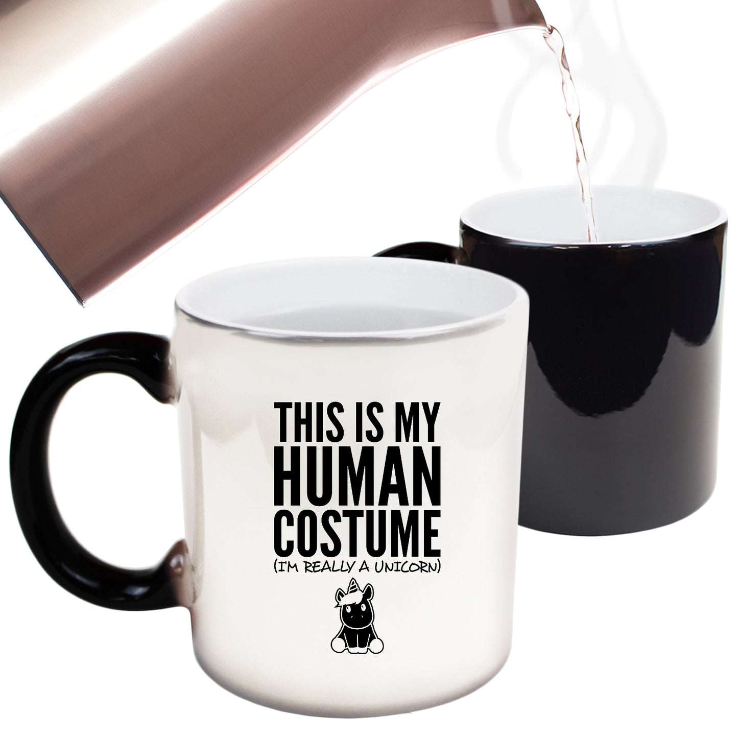 This Is My Human Costume Unicorn - Funny Colour Changing Mug