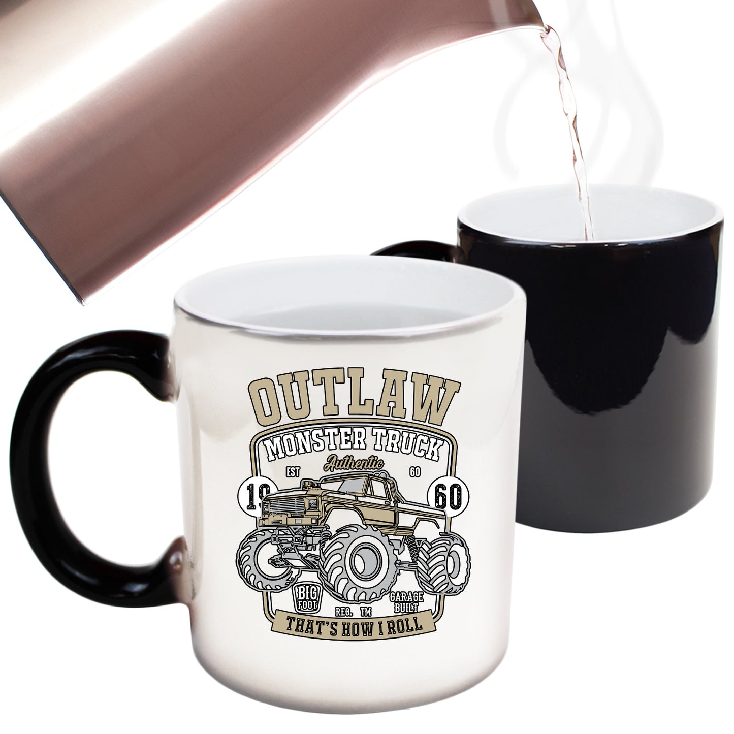 Outlaw Monster Truck Thats How I Roll - Funny Colour Changing Mug