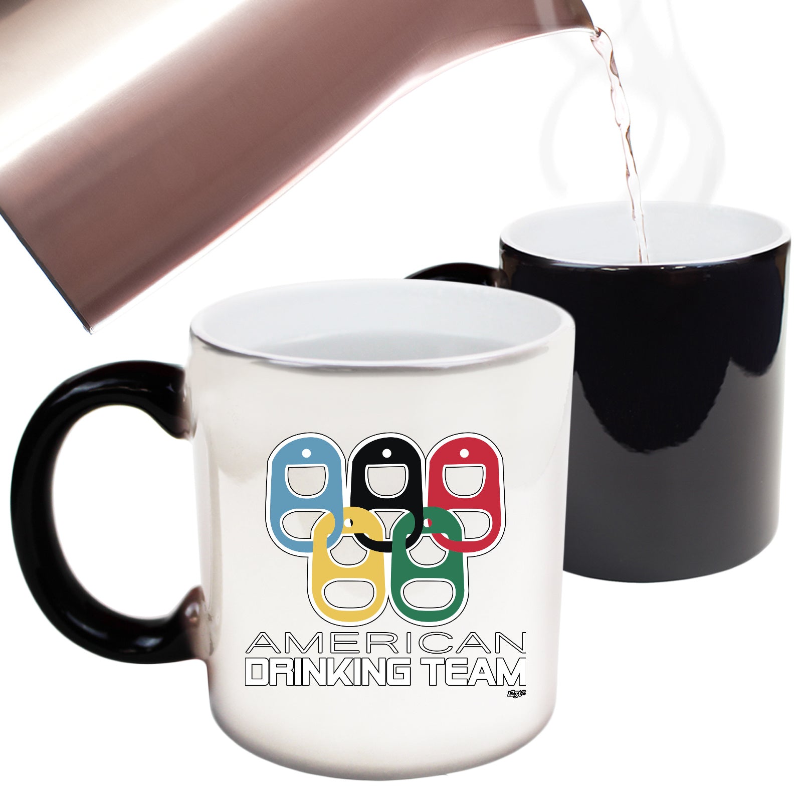 American Drinking Team Rings - Funny Colour Changing Mug