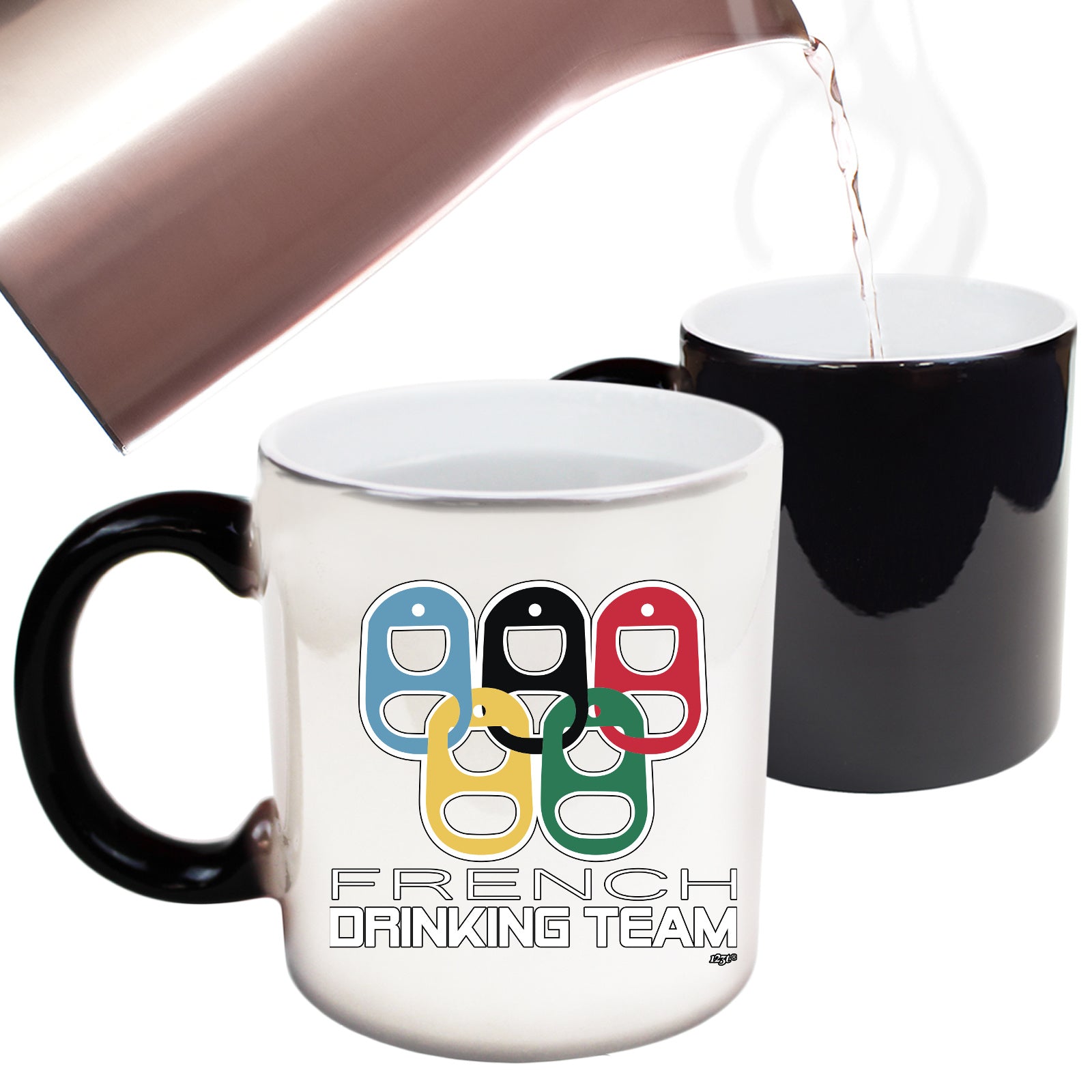 French Drinking Team Rings - Funny Colour Changing Mug