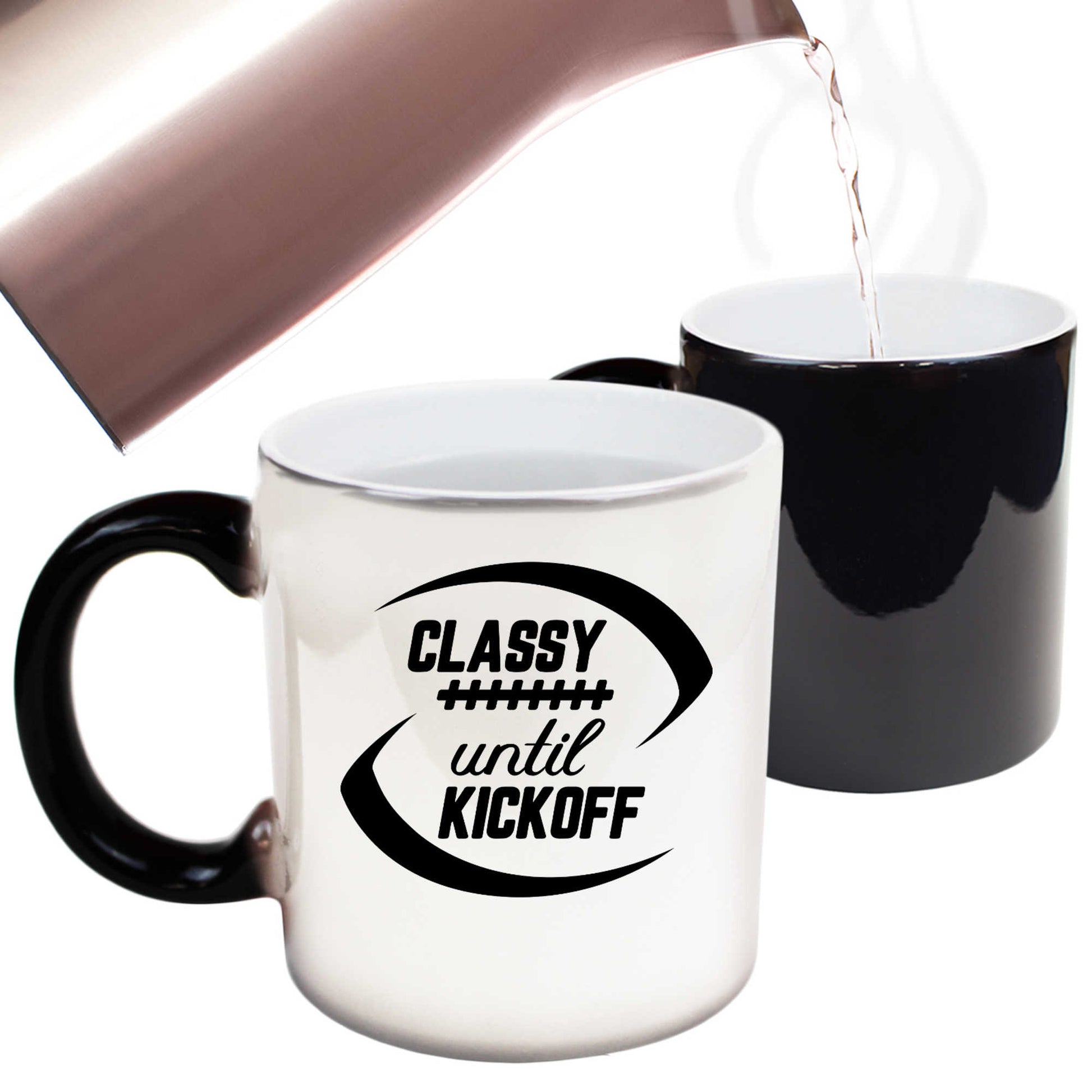 Classy Until Kickoff Australian Footie Football - Funny Colour Changing Mug