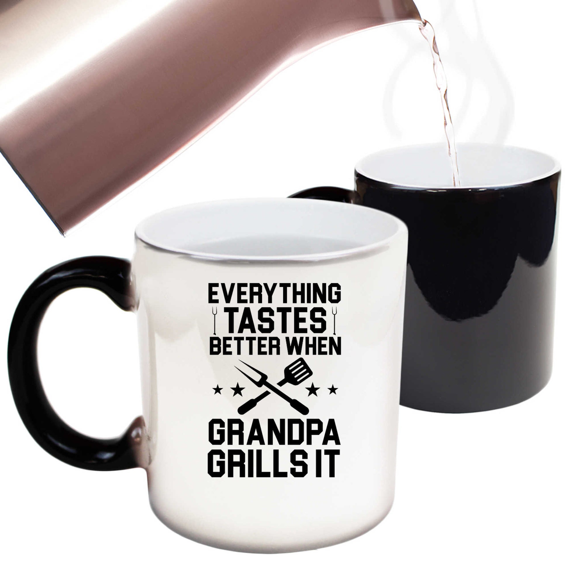 Everything Tastes Better Grills Grandpa Barbecue - Funny Colour Changing Mug