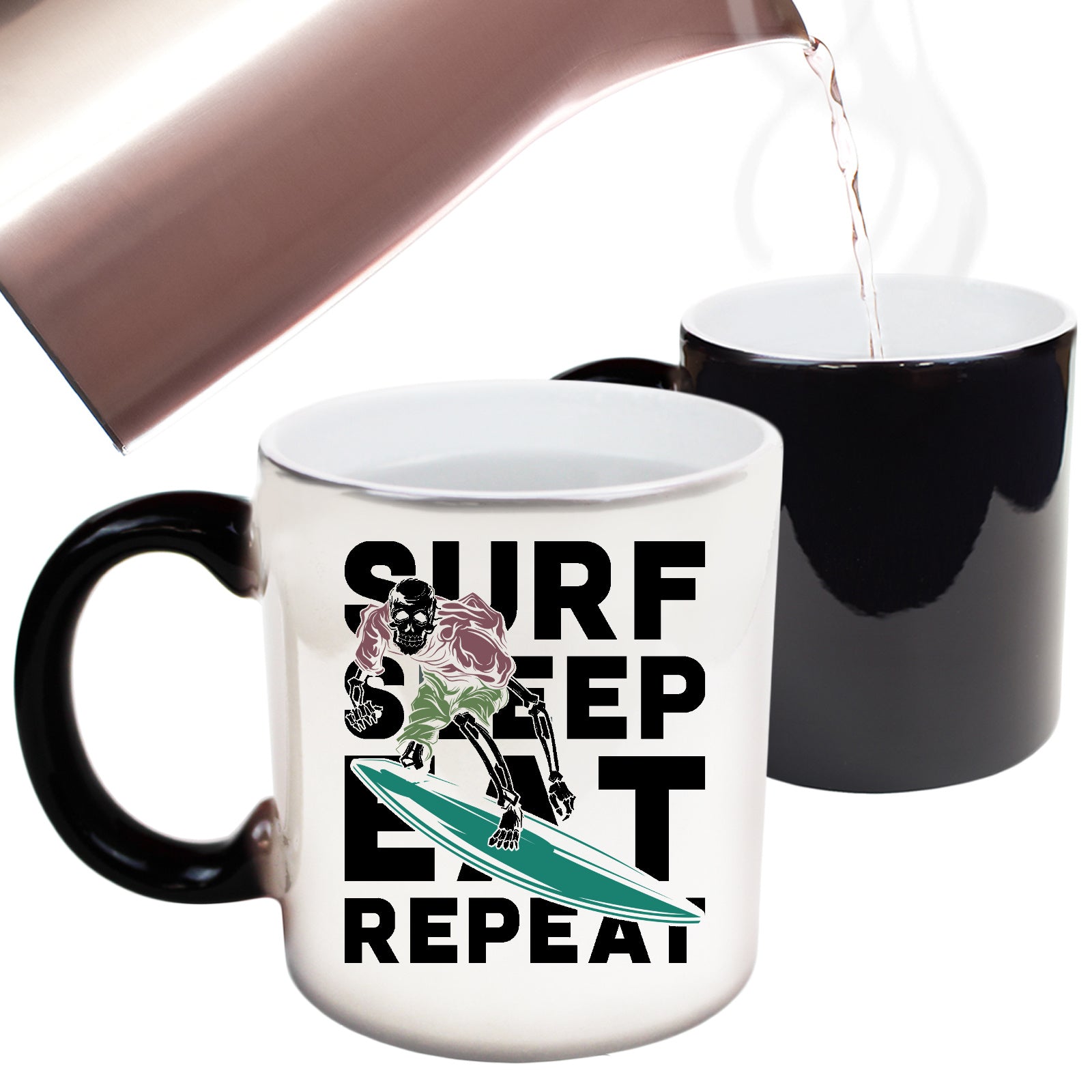 Surf Sleep Eat Repeat Surfing - Funny Colour Changing Mug