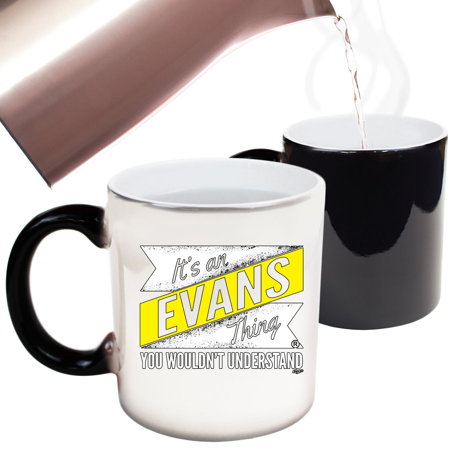 Evans V2 Surname Thing - Funny Colour Changing Mug