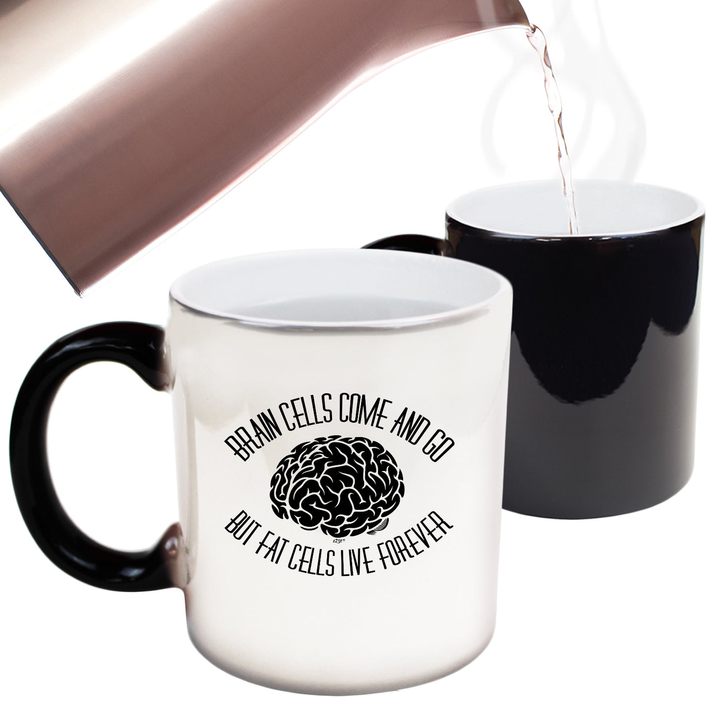 Brain Cells Come And Go But Fat Cells - Funny Colour Changing Mug