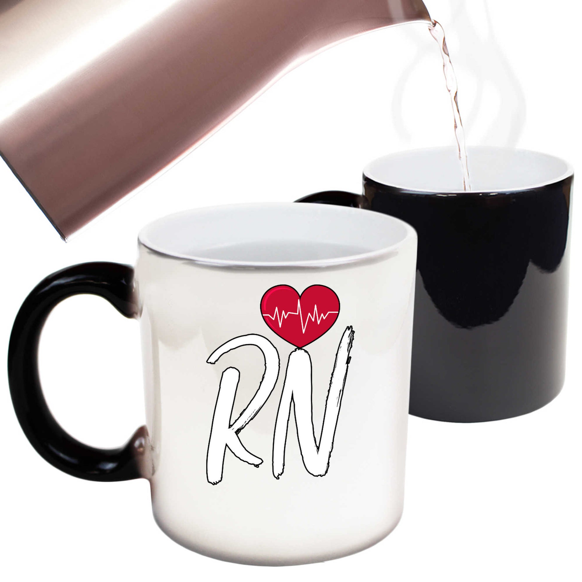 Rn Nurse Heart Nursing - Funny Colour Changing Mug