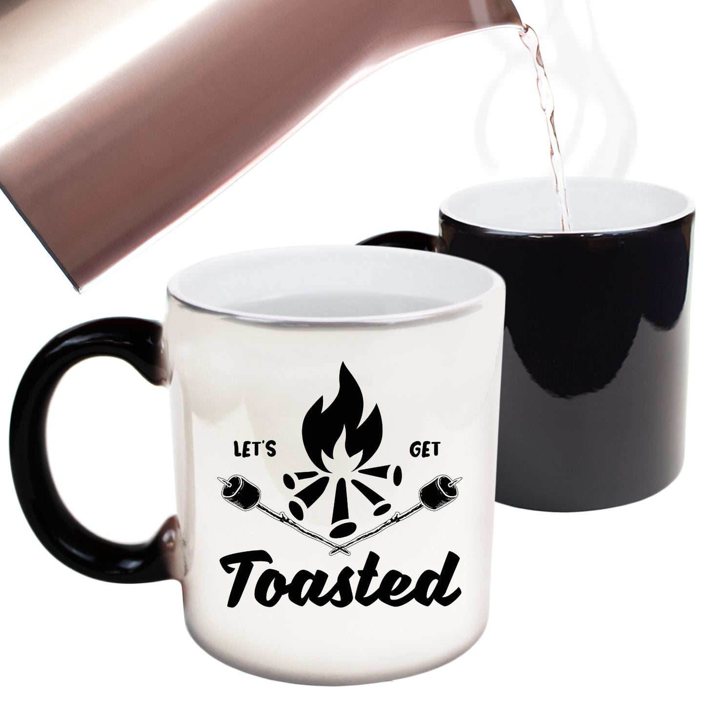 Lets Get Toasted Marshmallows Camping Campfire - Funny Colour Changing Mug