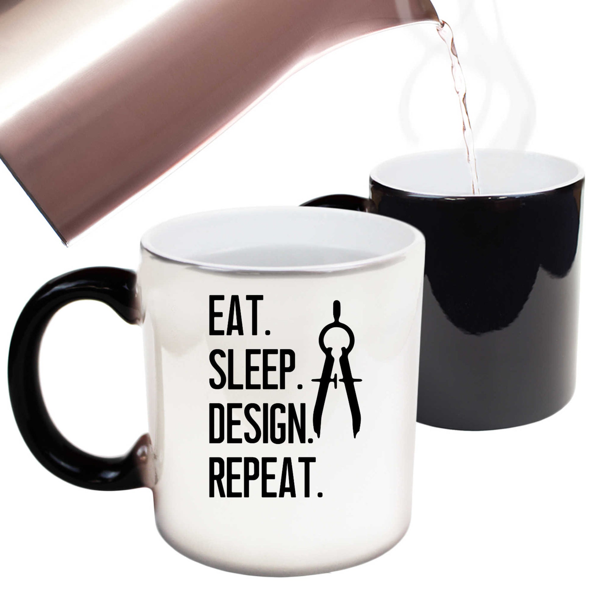 Eat Sleep Design Repeat - Funny Colour Changing Mug