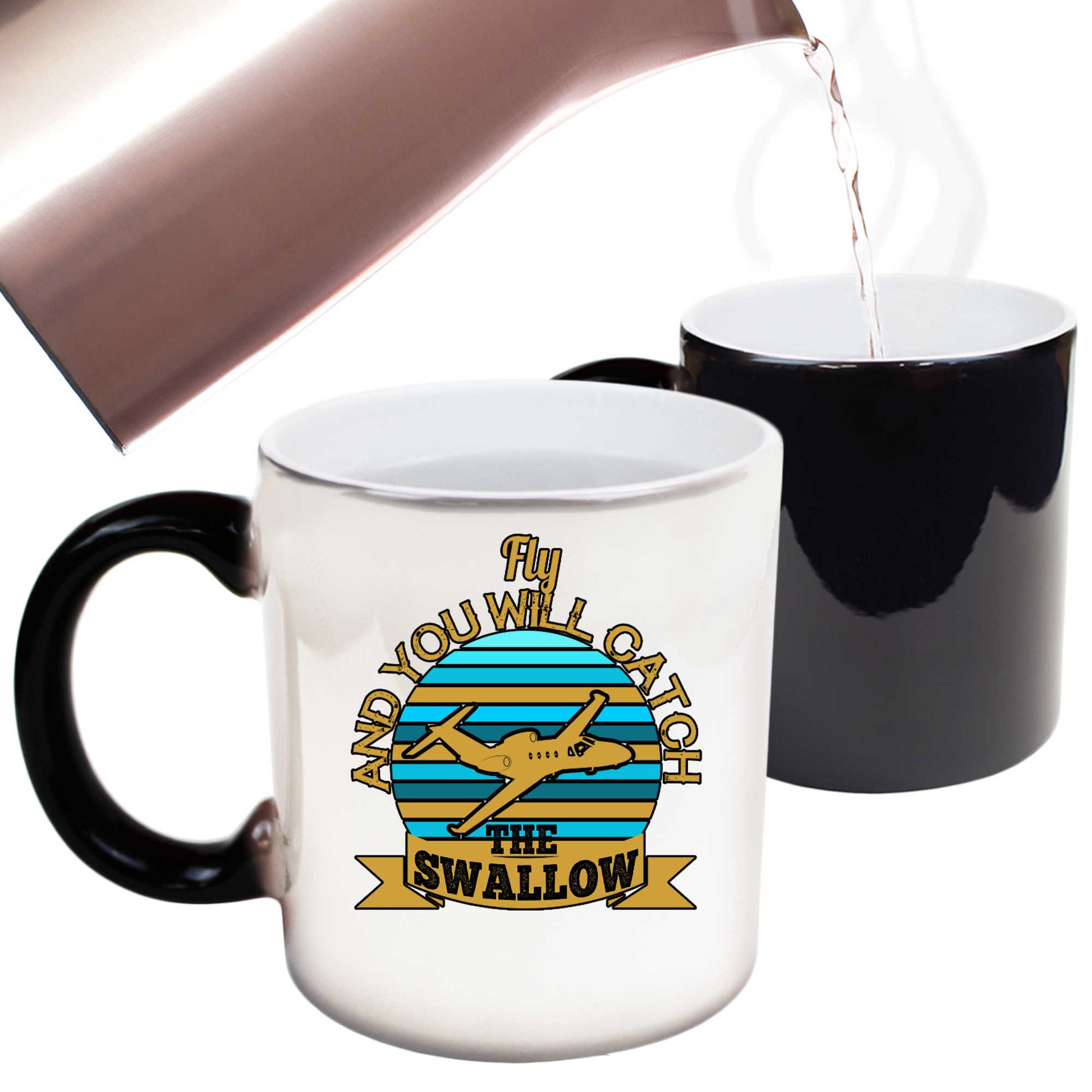 Fly And You Will Catch The Swallow Aviation - Funny Colour Changing Mug