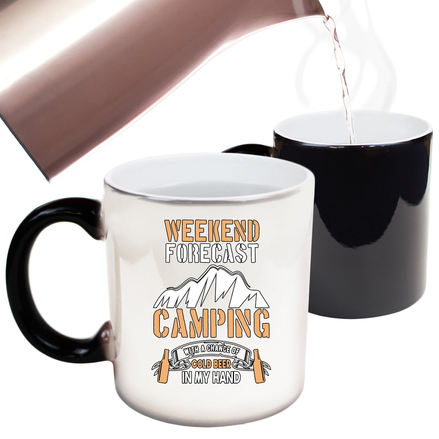 Weekend Forcast Camping Beer Tent - Funny Colour Changing Mug