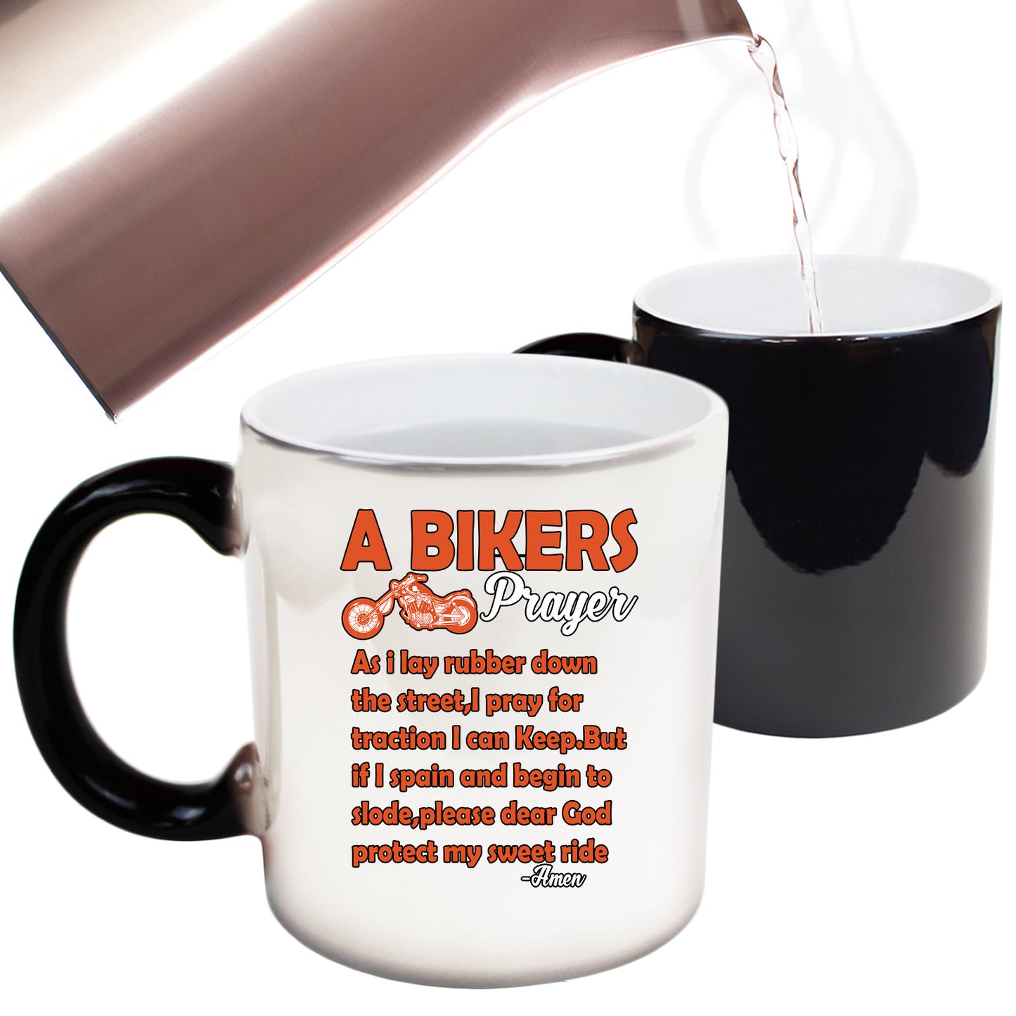 A Bikers Prayer Motorbike Motorcycle - Funny Colour Changing Mug