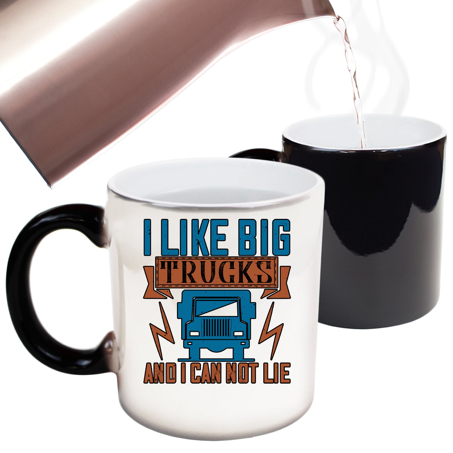 I Like Big Trucks And I Can Not Lie Truck Driver - Funny Colour Changing Mug