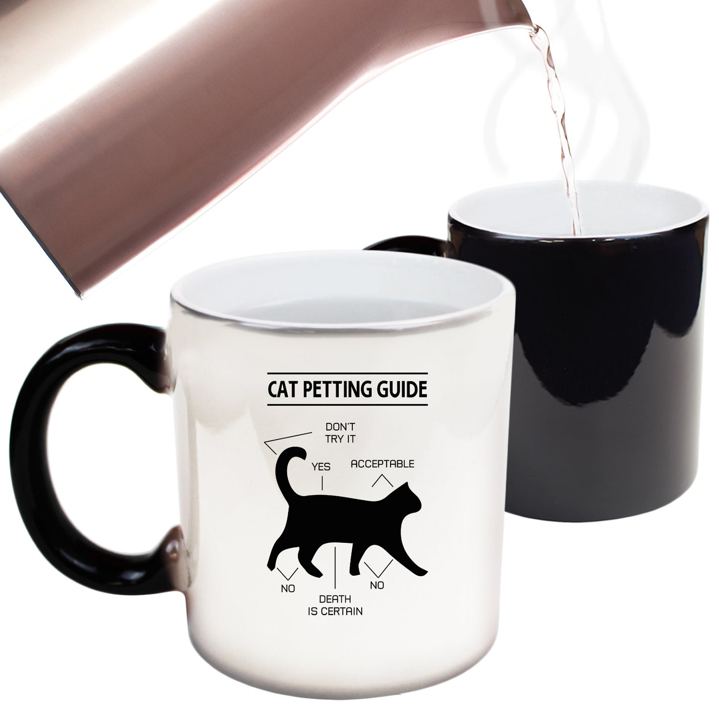 Cat Petting Guide Kitten Pussy Cats - Funny Colour Changing Mug