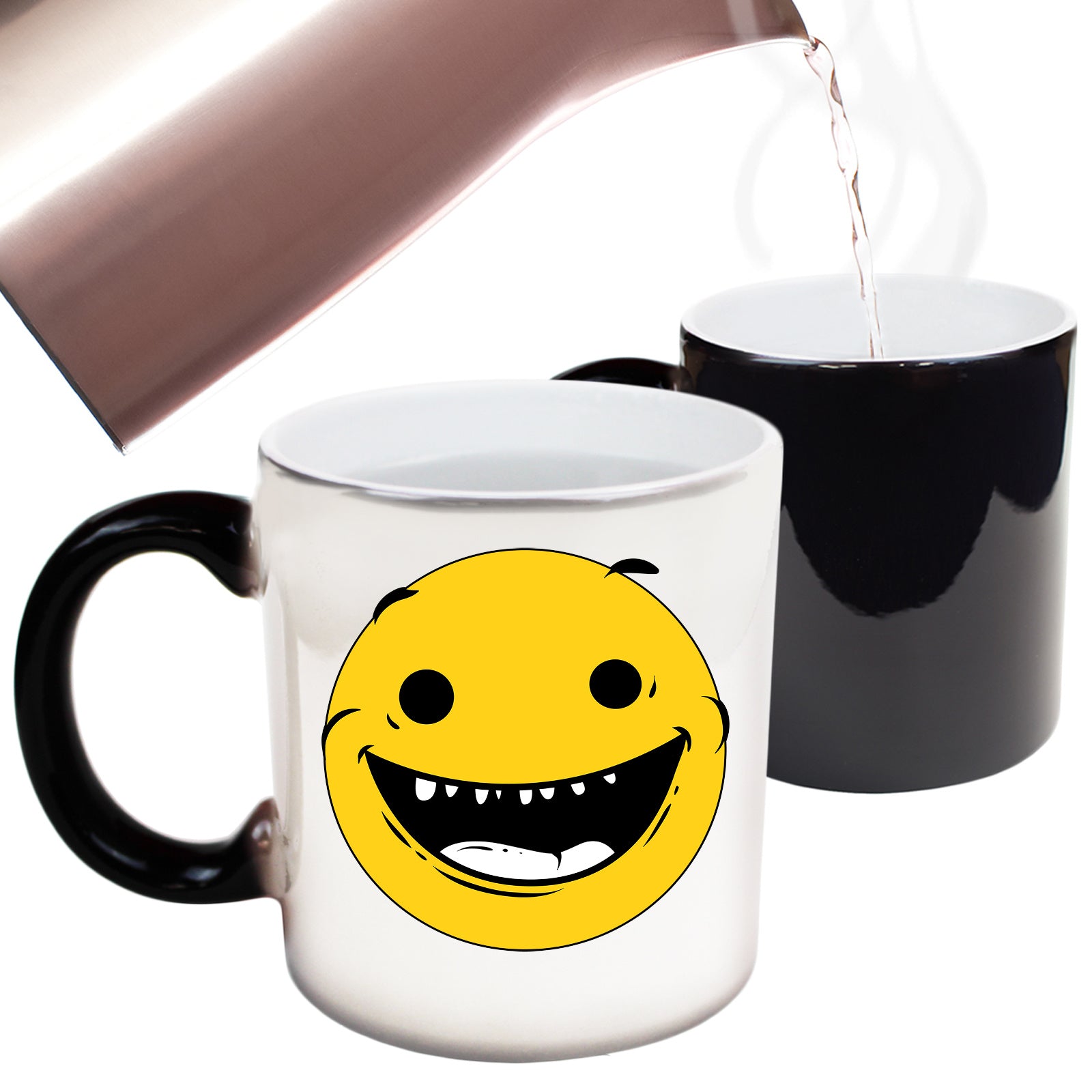 Smiling Emoji Face - Funny Colour Changing Mug