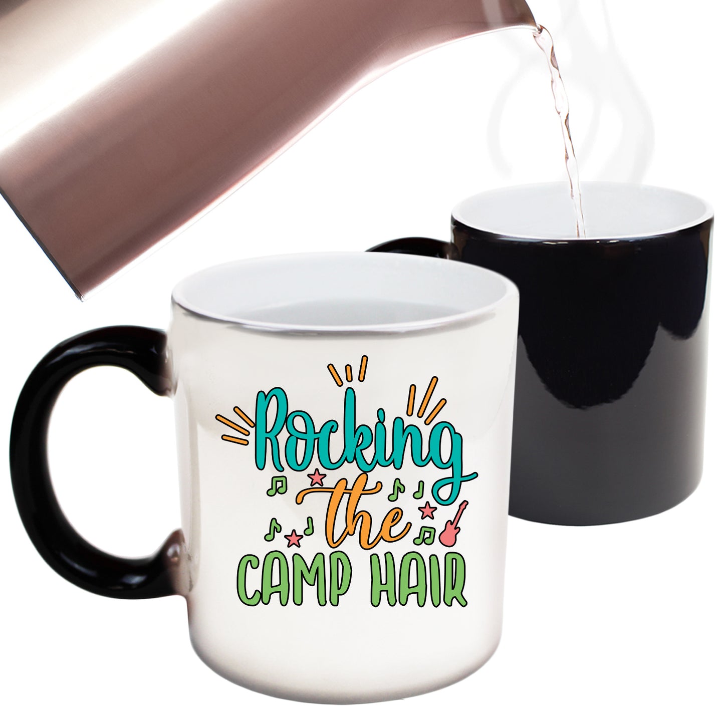 Rocking The Camp Hair Camping - Funny Colour Changing Mug