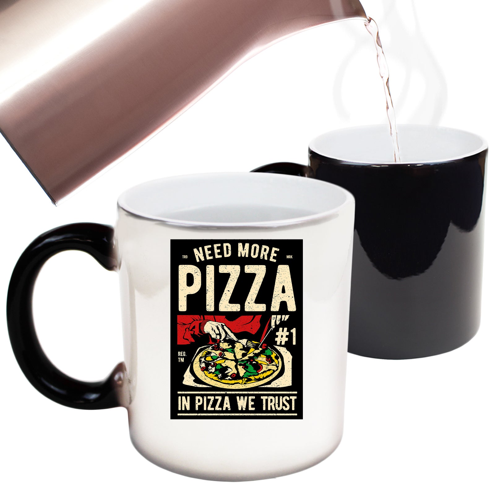 In Pizza We Trust - Funny Colour Changing Mug