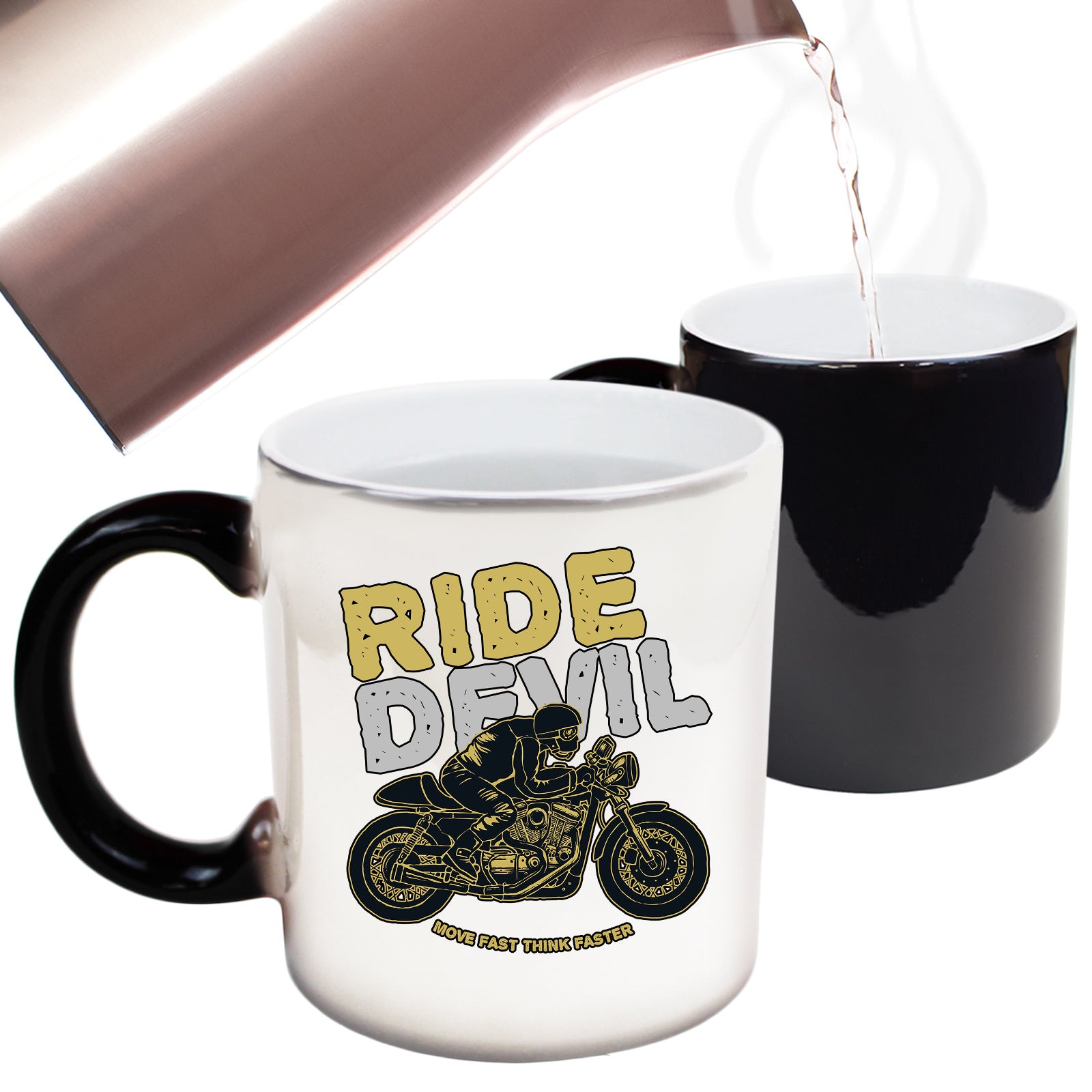 Ride Devil Move Fast Motorbike Motorcycle - Funny Colour Changing Mug