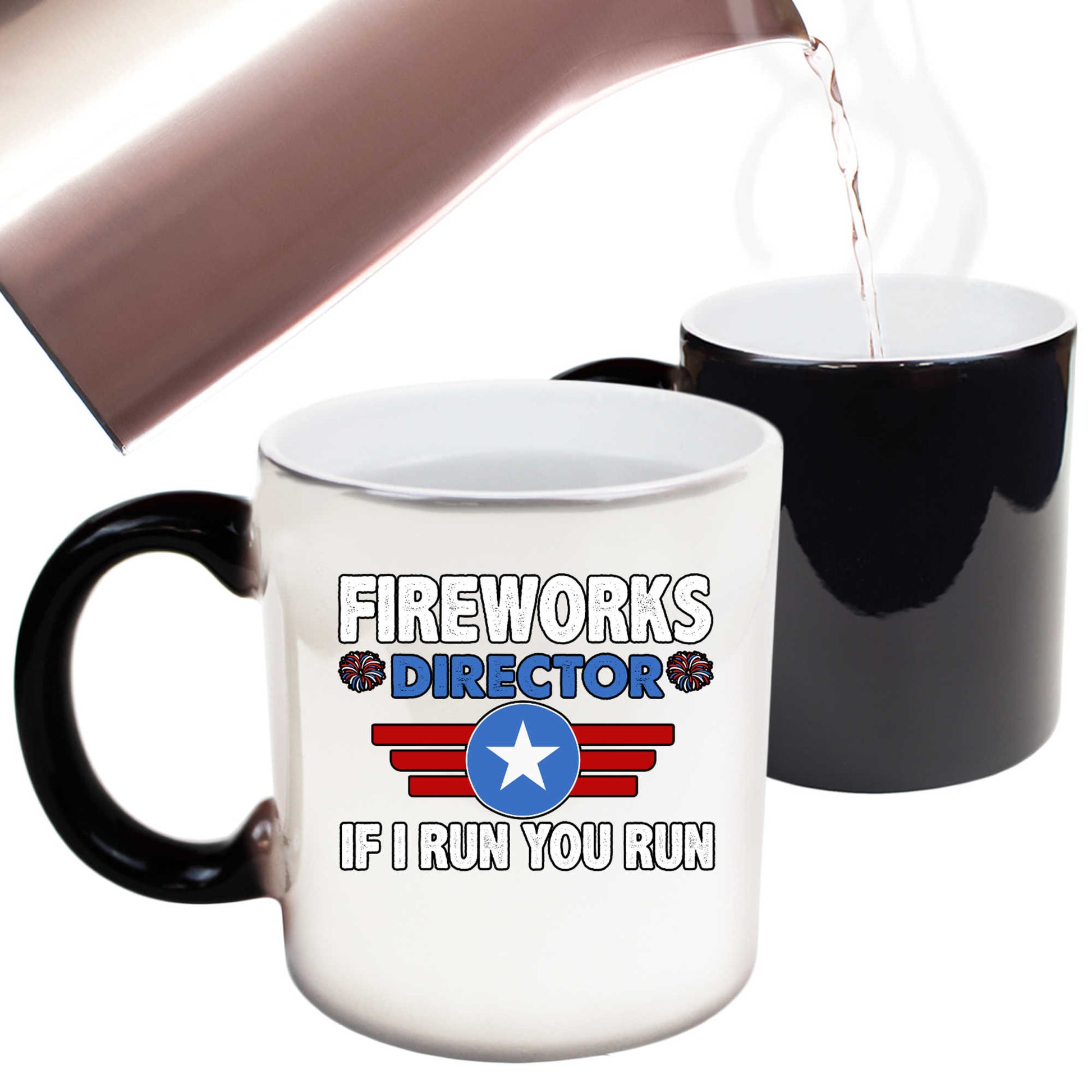 Fireworks Director If I Run You Run - Funny Colour Changing Mug