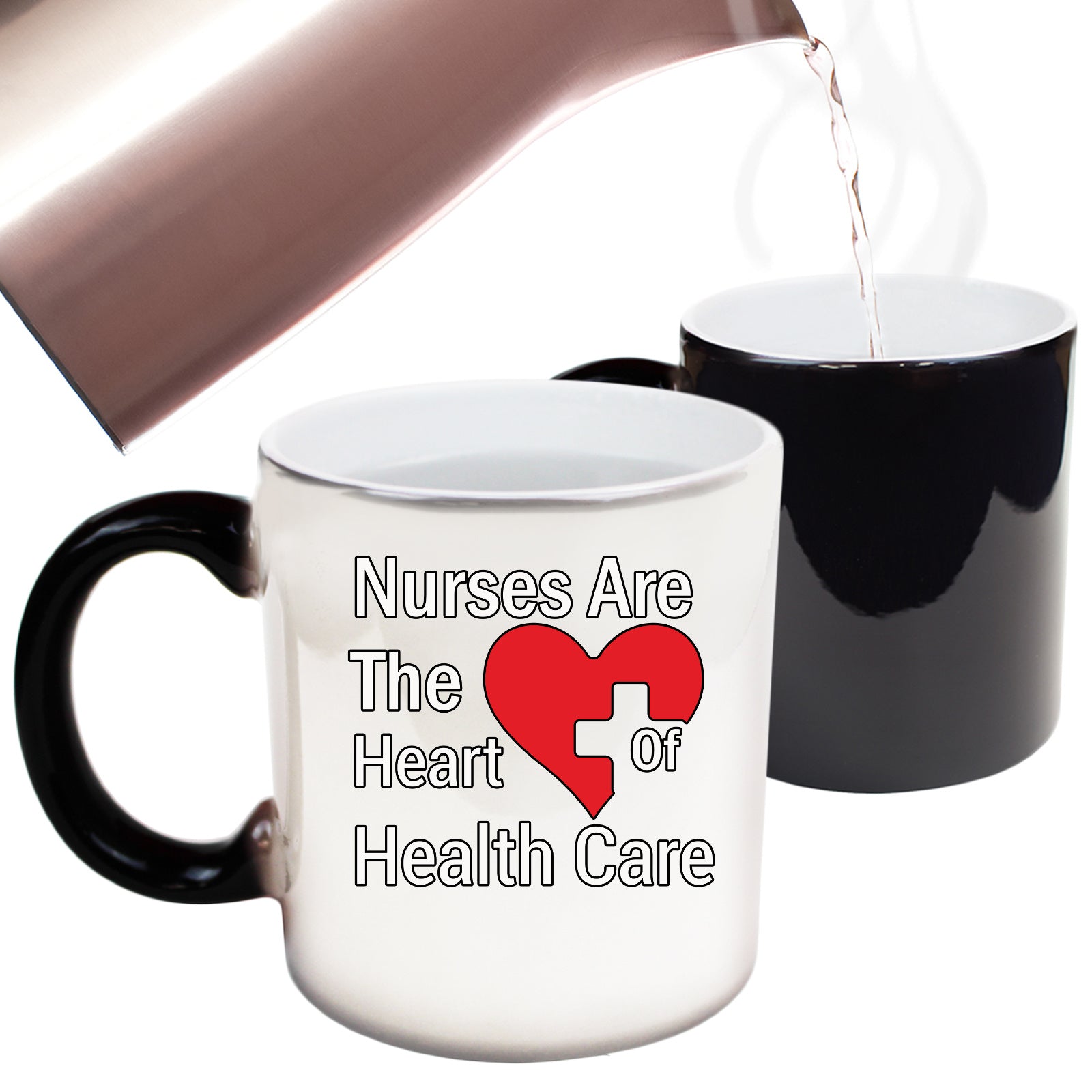 Nurses Are The Heart Of Health Care - Funny Colour Changing Mug