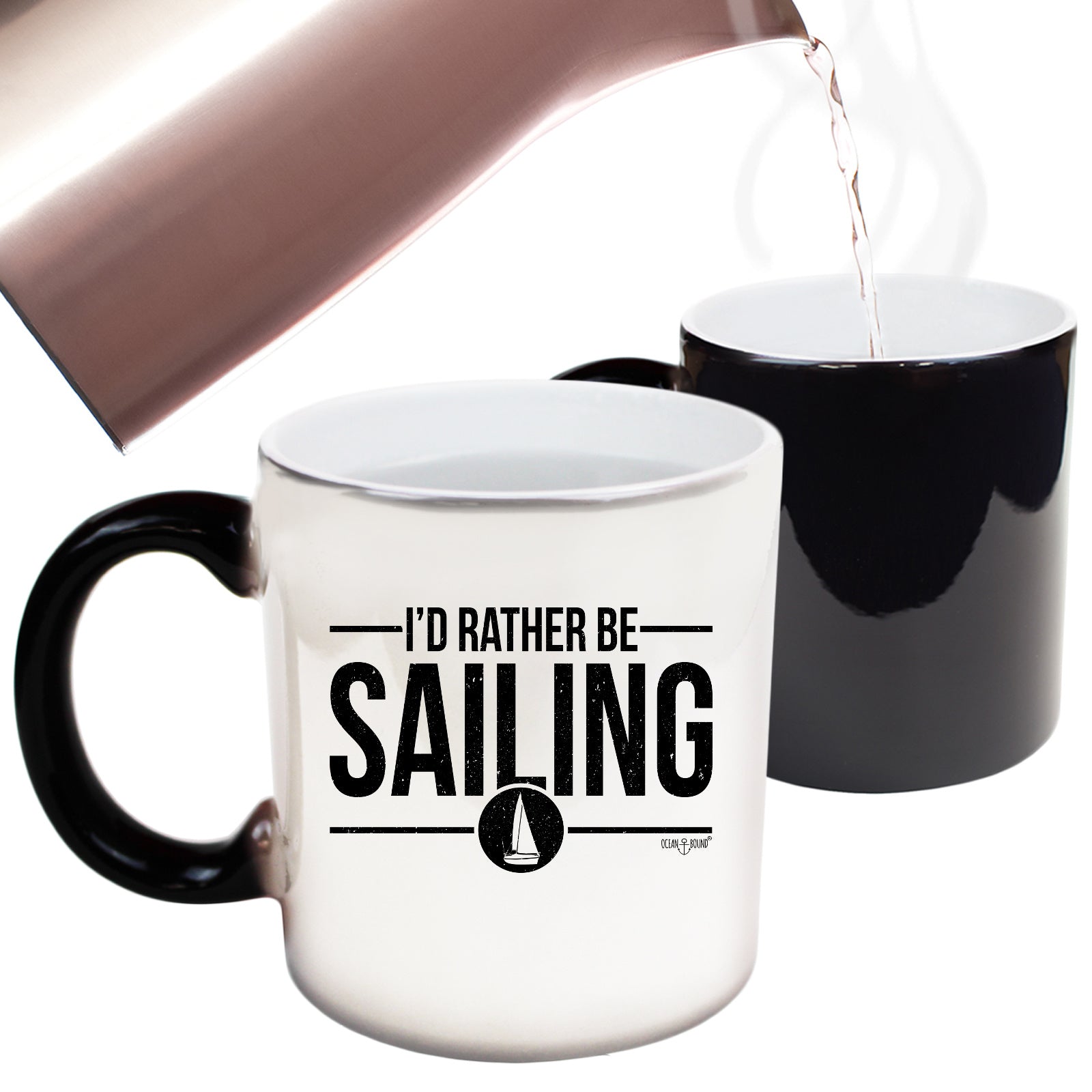 Ob Id Rather Be Sailing - Funny Colour Changing Mug