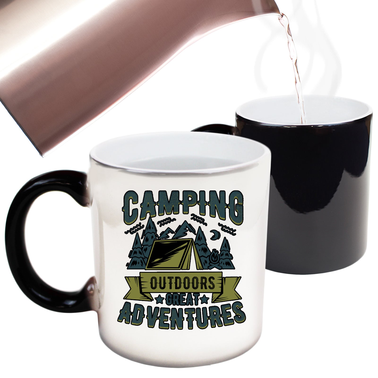 Camping Outdoors Great Adventures - Funny Colour Changing Mug