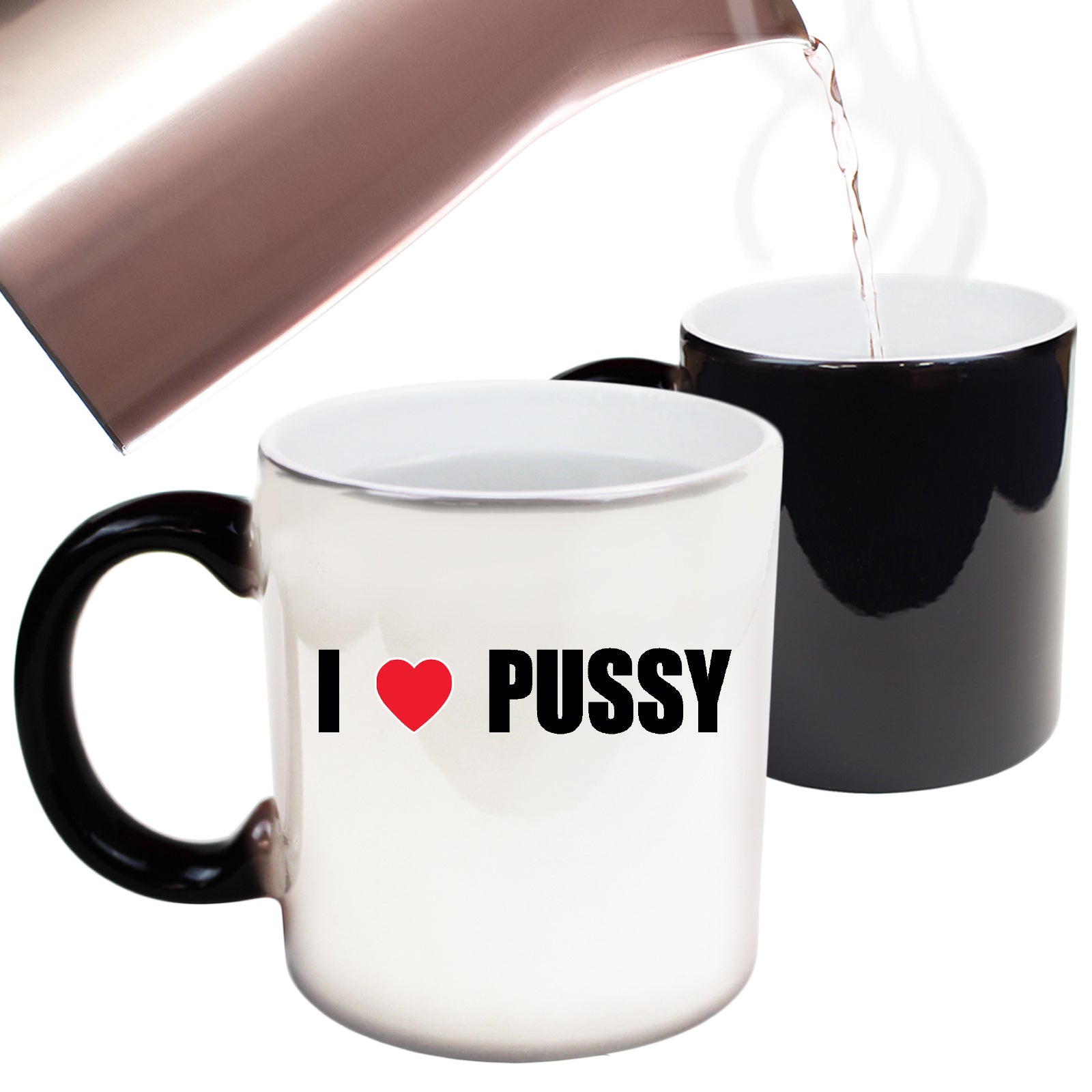 I Love Pussy Rude - Funny Colour Changing Mug