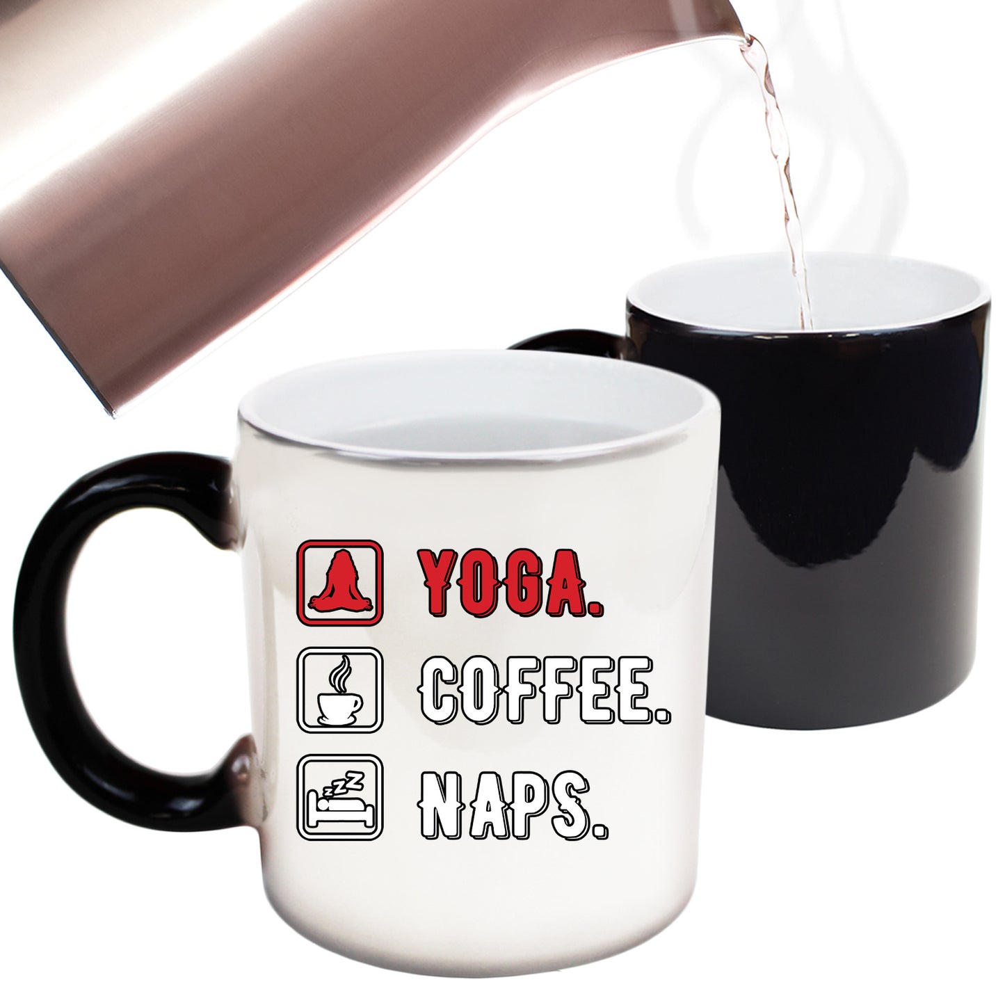 Yoga Coffee Naps - Funny Colour Changing Mug